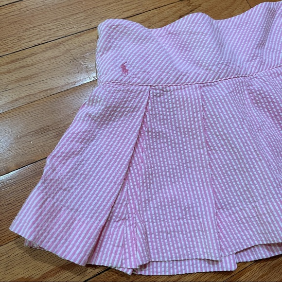 Ralph Lauren Girls Skirt Seersucker Striped Light Pink  Pleated Size 5 EUC - Picture 9 of 9